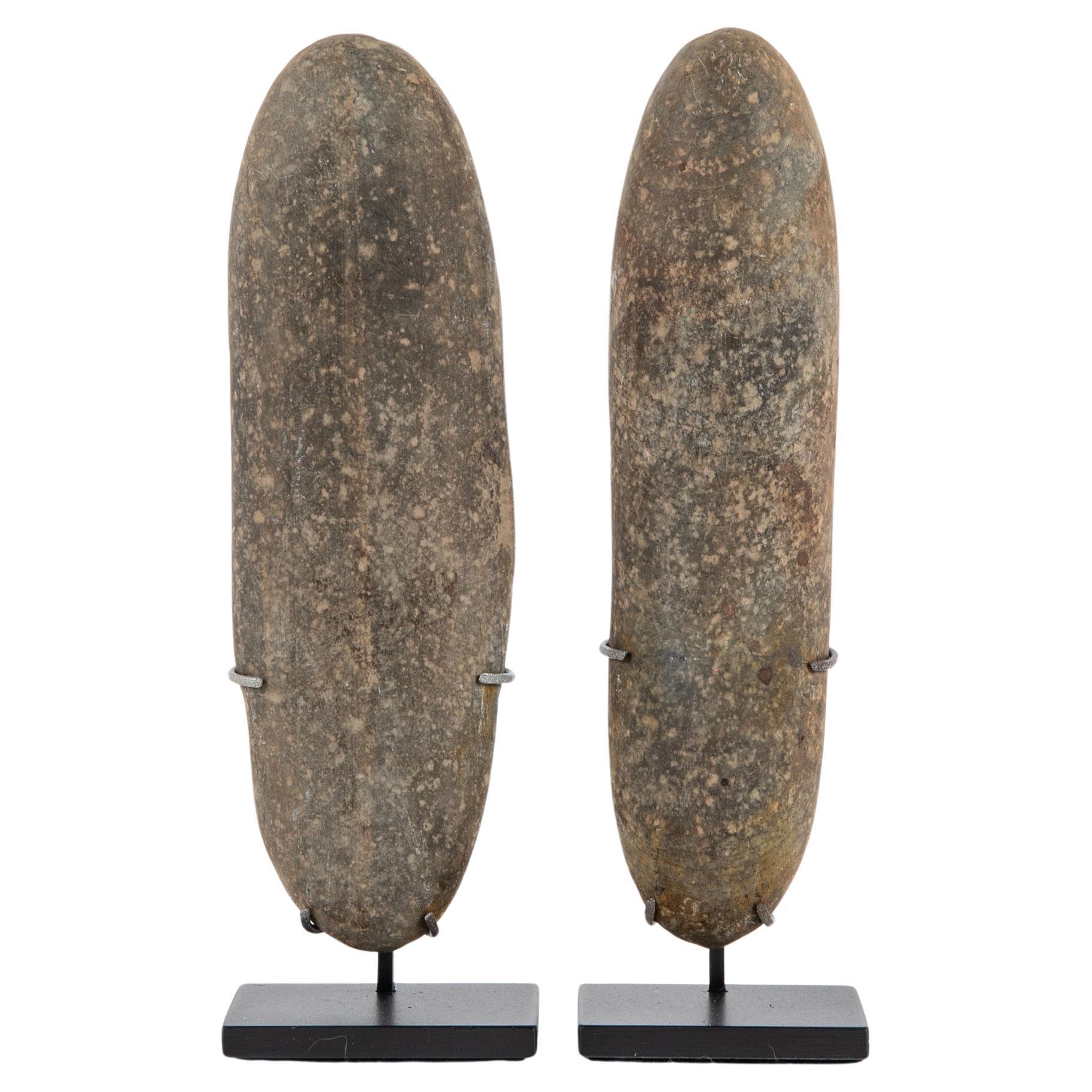 Pair of Neolithic Basalt Stone Celts, Great Britain 