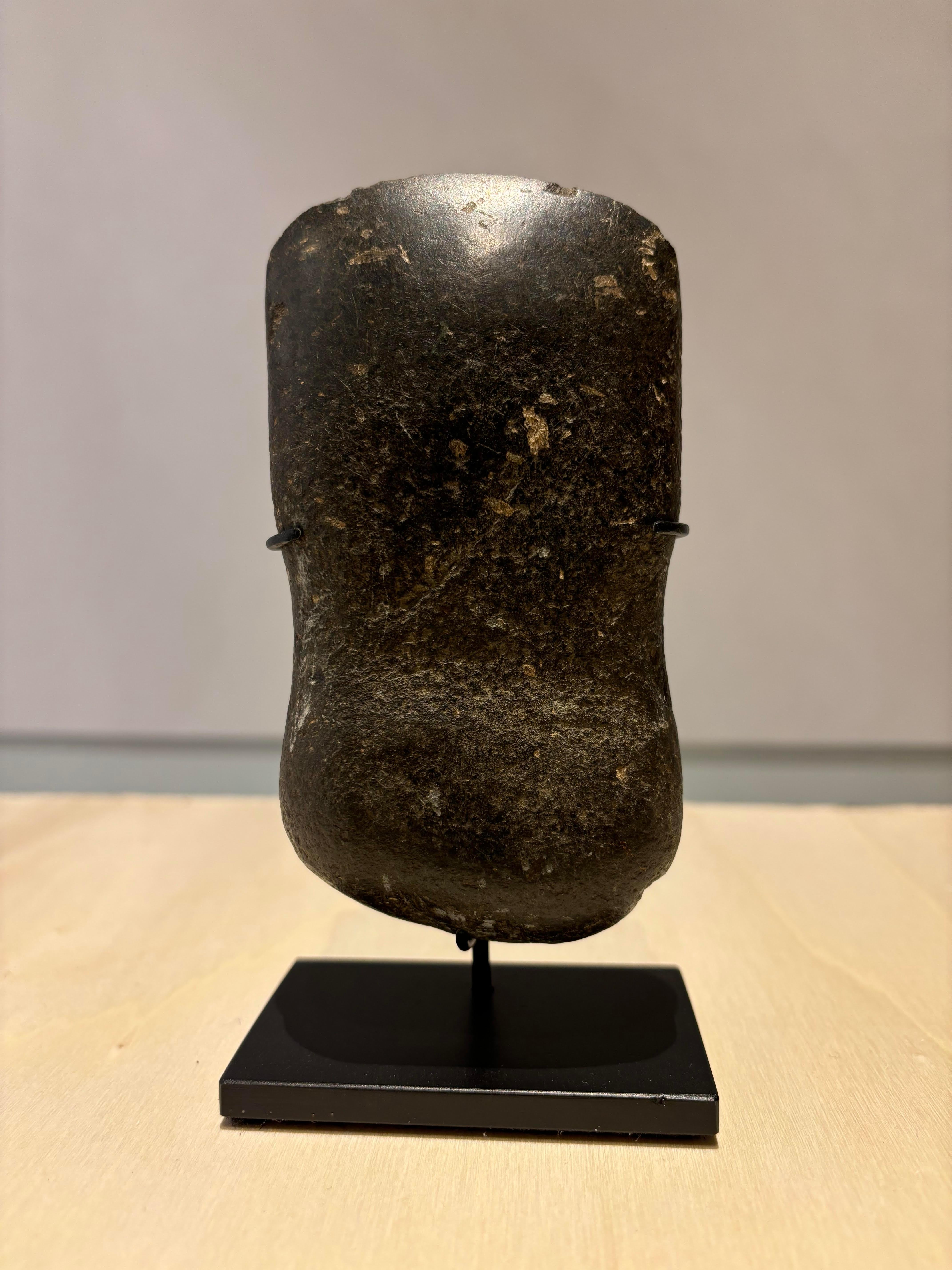 Hand-Carved Pair of Neolithic Black Basalt Axe Heads, Great Britain Circa 2200 BC For Sale