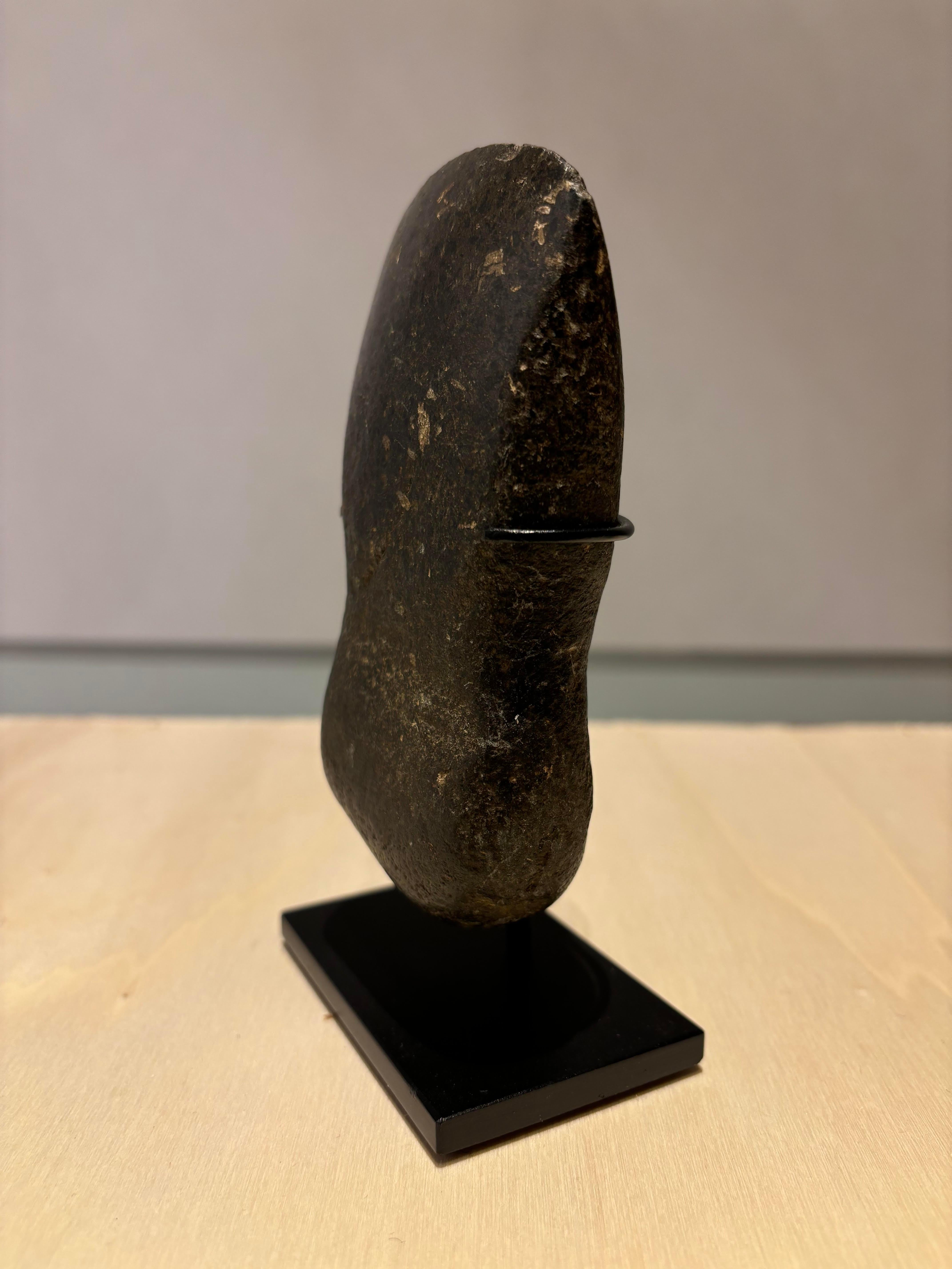 18th Century and Earlier Pair of Neolithic Black Basalt Axe Heads, Great Britain Circa 2200 BC For Sale