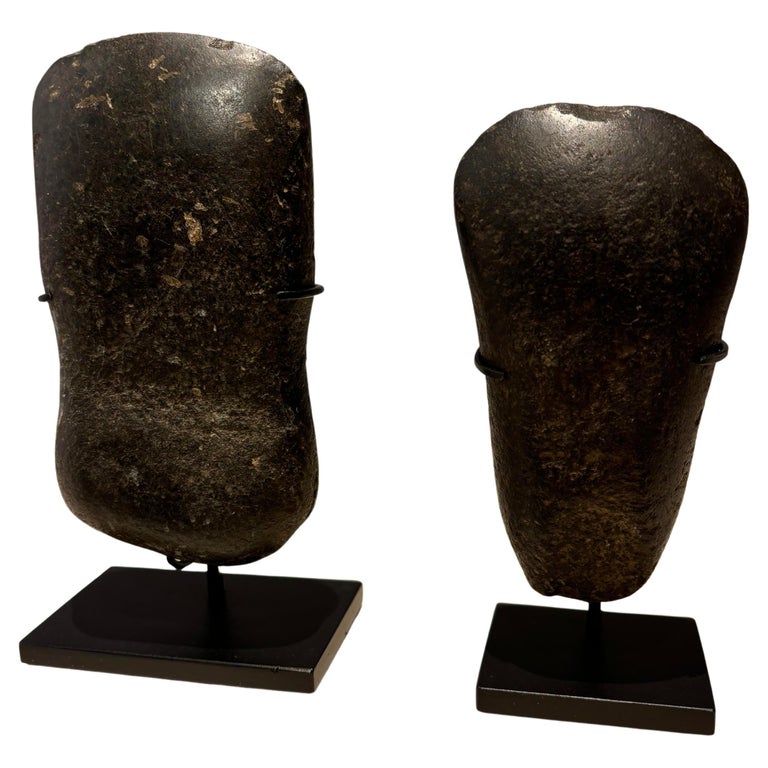 Pair of Neolithic Black Basalt Axe Heads, Great Britain Circa 2200 BC Pair of Neolithic Black Basalt Axe Heads, Great Britain Circa 2200 BC