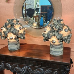 Ein Paar Nerikomi Spore-Lampen von Lewis Trimble