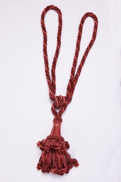 Pair of Never Used Shaded Red Curtain Tiebacks