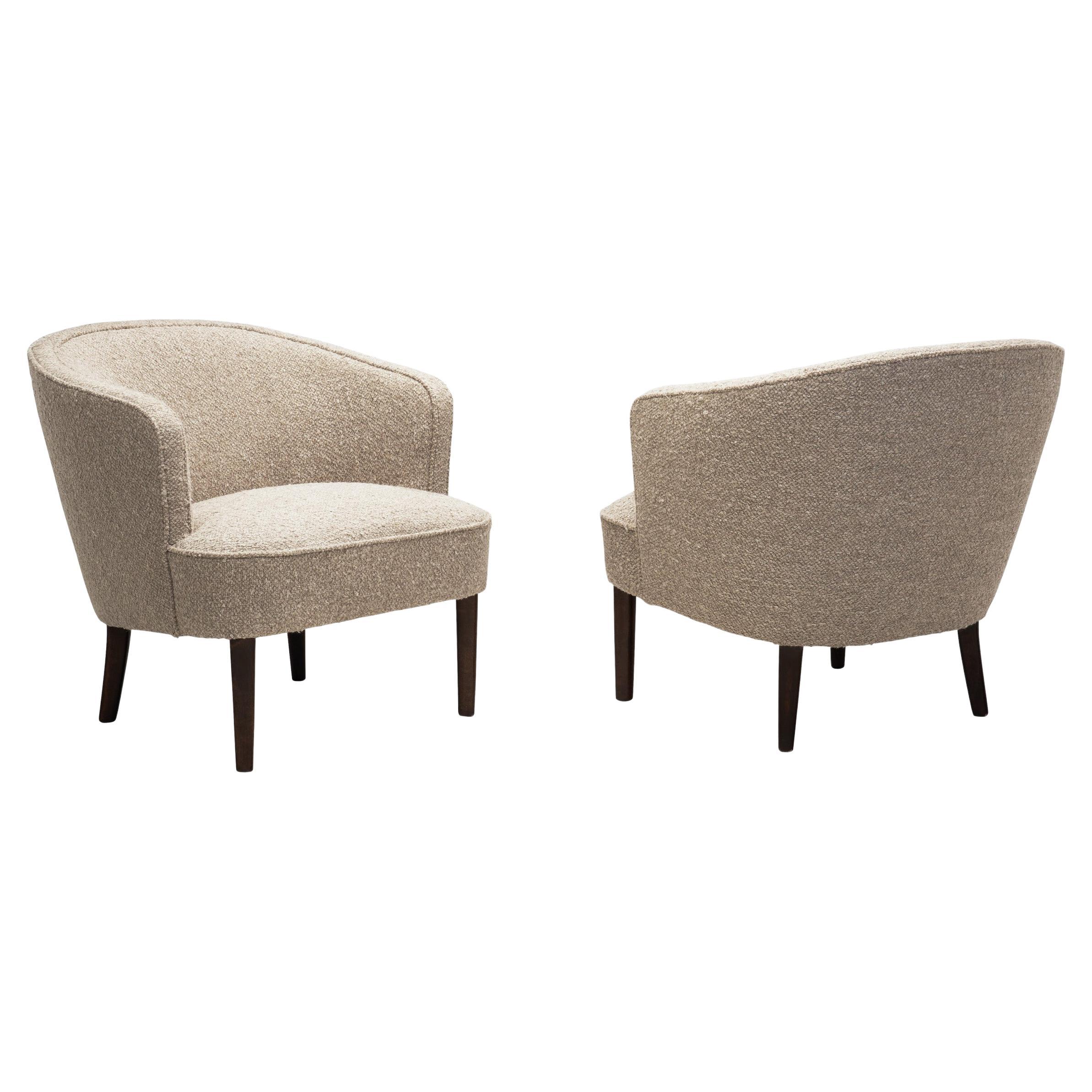 Pair of “New Berlin” Easy Chairs by Carl Malmsten, Sweden 20th Century