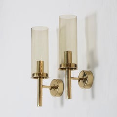 Pair of New-Old-Stock Brass Sconces by Hans-Agne Jakobsson, 1960s, Sweden