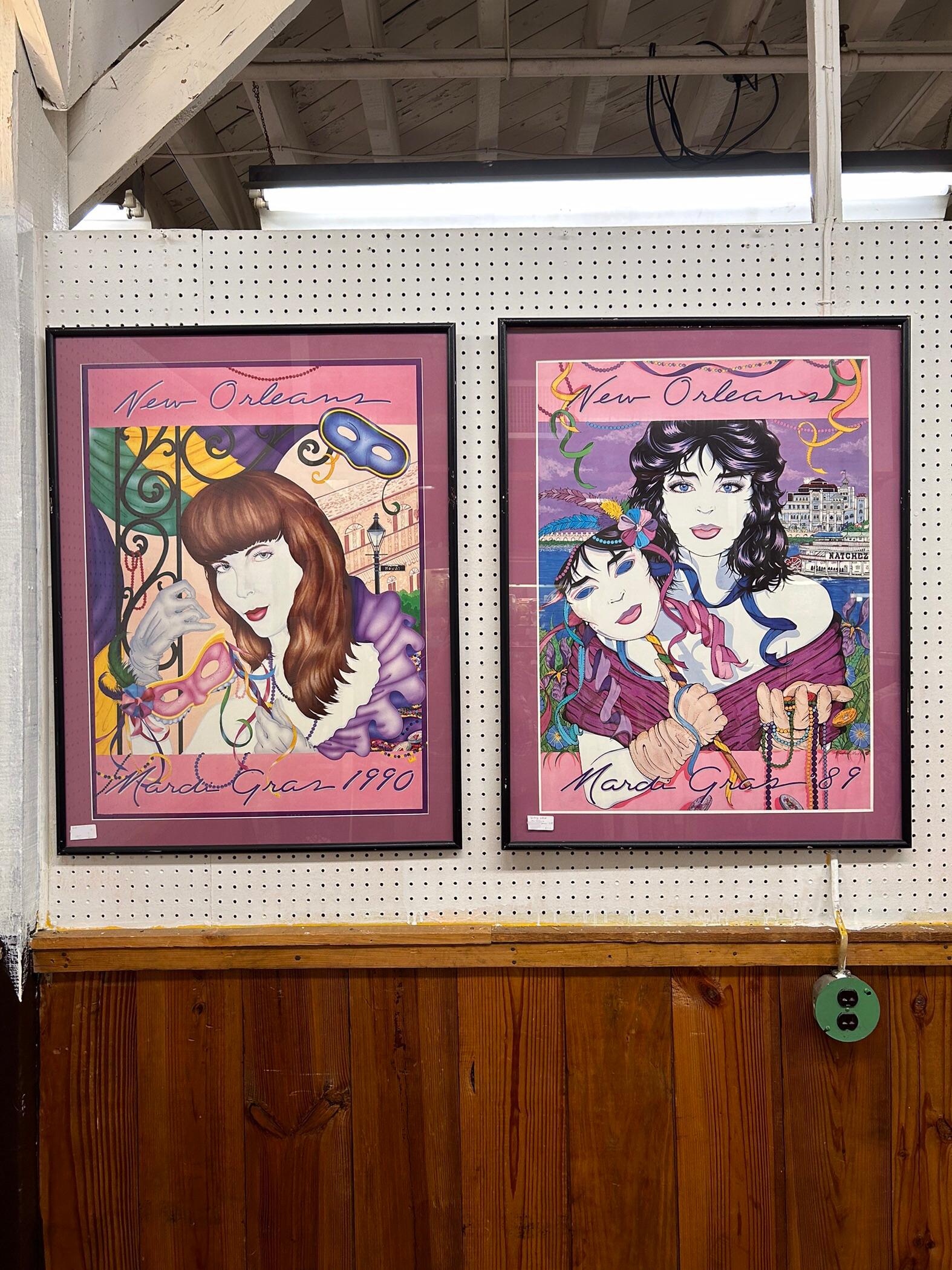 Late 20th Century Pair of New Orleans JAzz Festival Framed Posters For Sale