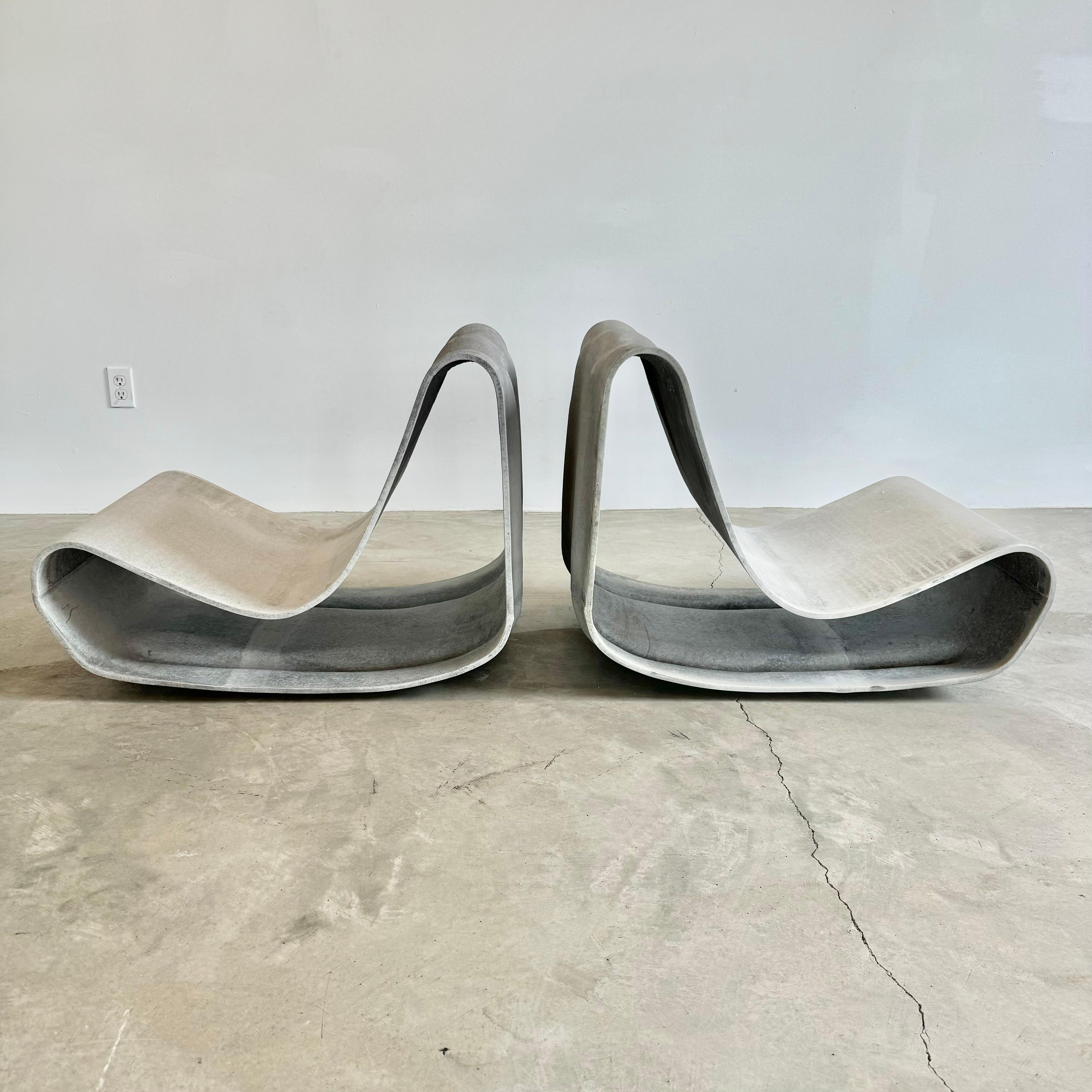 Ciment Paire de chaises Loop Willy Guhl, Suisse en vente