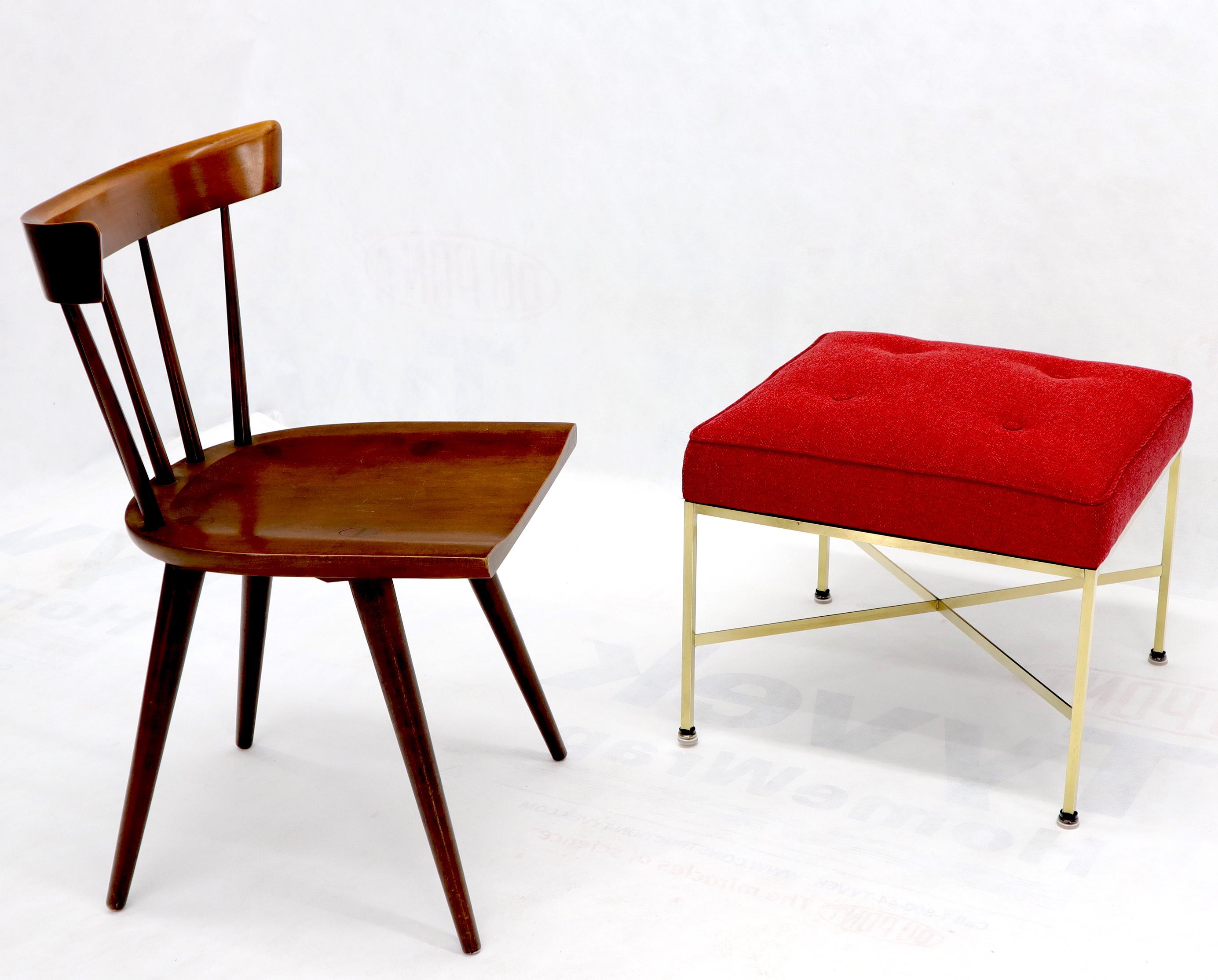 Pair of Mid-Century Modern brass benches by Paul McCobb.