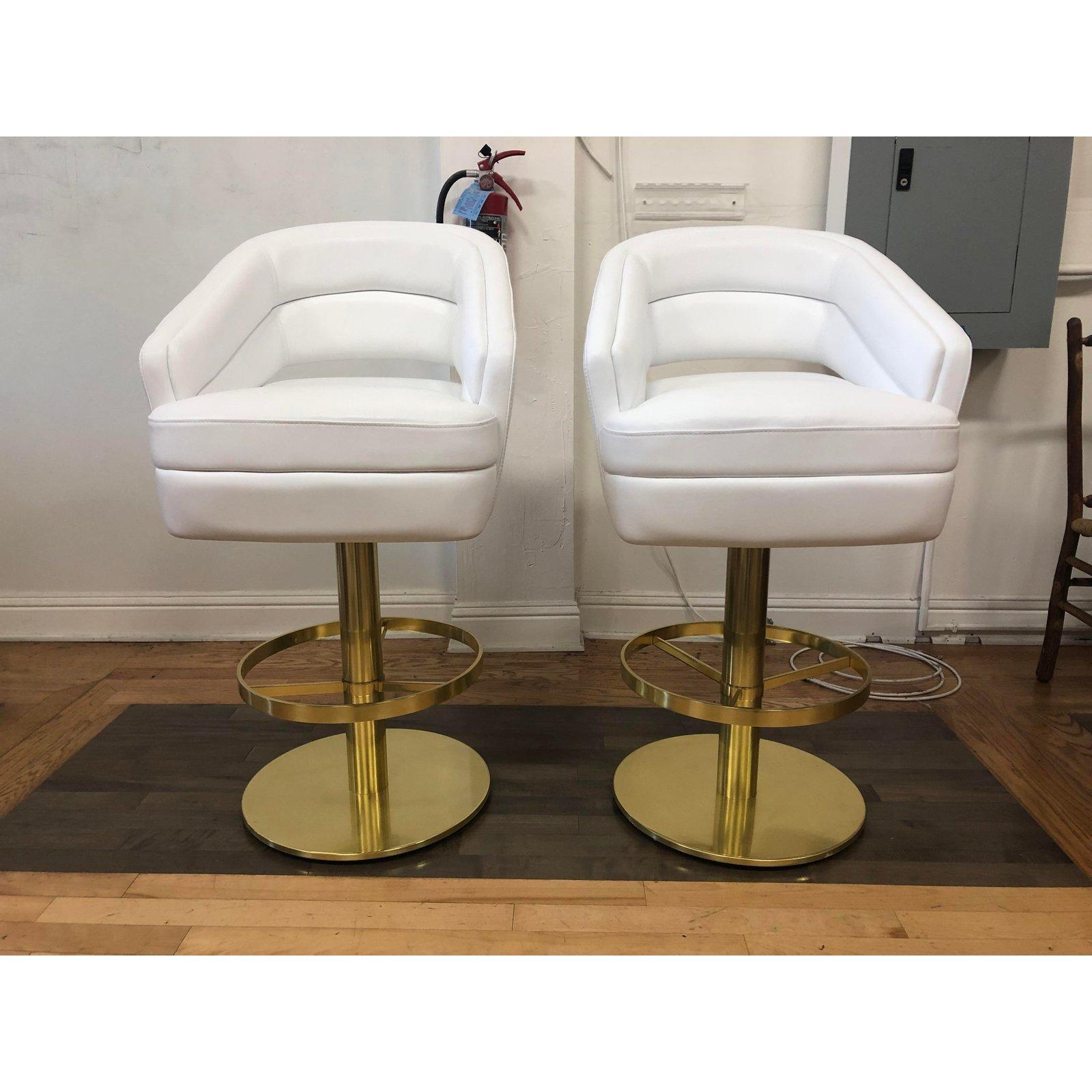 Pair of New Russel Barstools by Essential Homes In Good Condition For Sale In San Francisco, CA