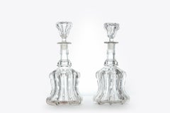 Pair of 'Newcastle' Design Glass Decanters
