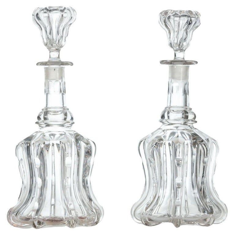 Pair of 'Newcastle' Design Glass Decanters For Sale at 1stDibs