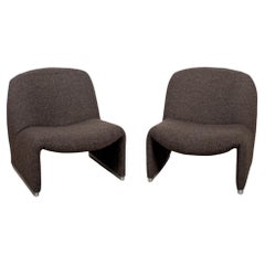 Pair of Newly Upholstered 1970s Alky Chairs by Giancarlo Piretti for Artifort