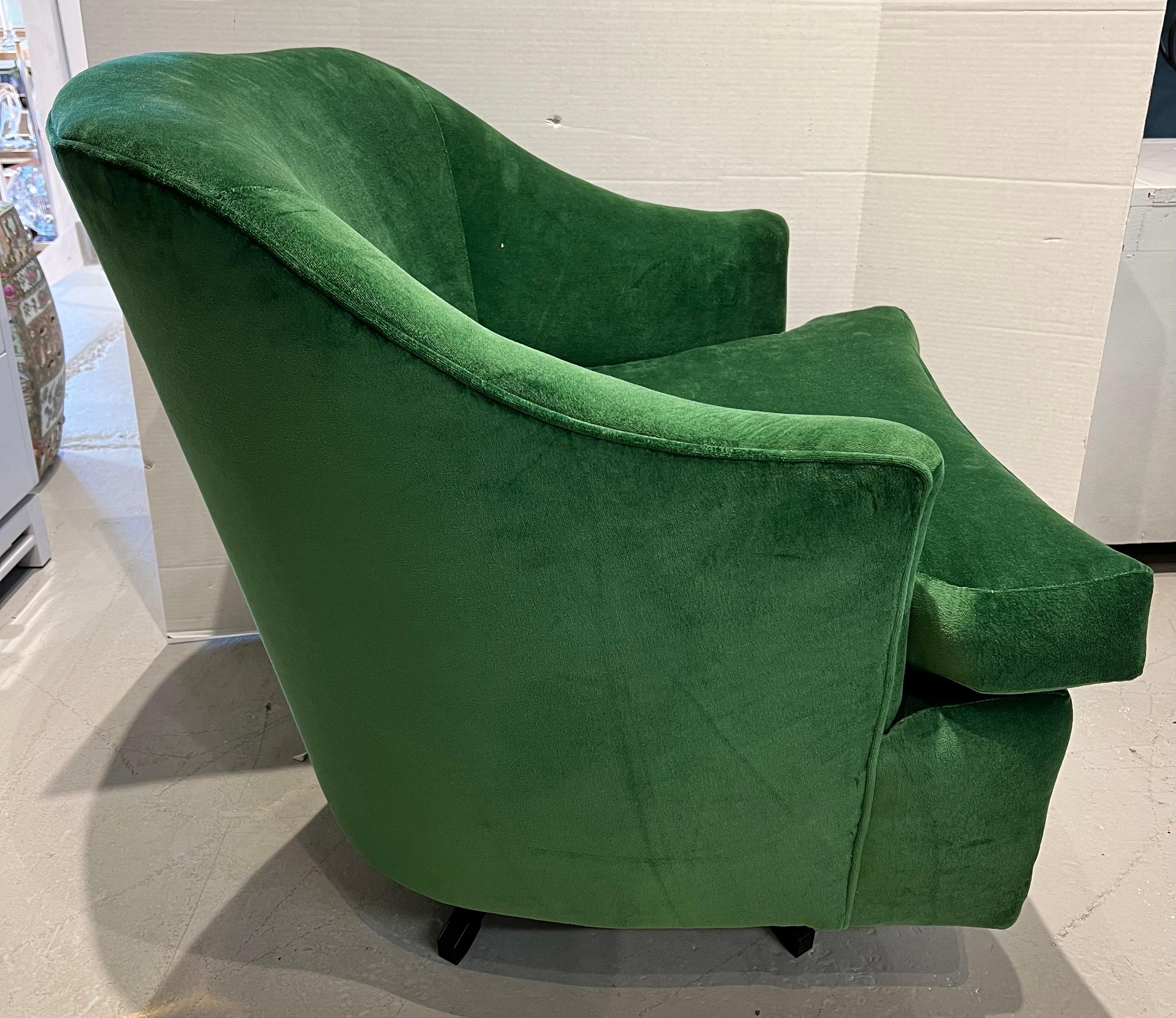 fauteuil club velours vert