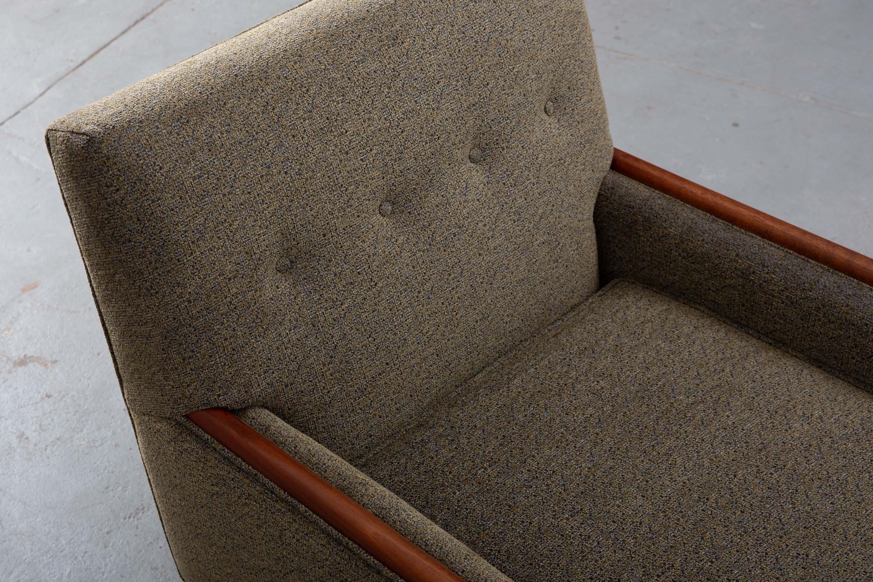 Pair of Newly Upholstered Mid-Century Modern Armchairs 5