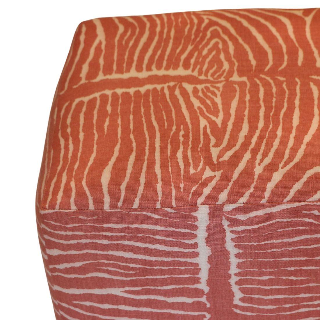 Hollywood Regency Pair of Newly Upholstered Petite Ottomans For Sale