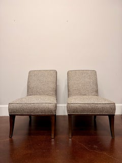 Pair of Newly Upholstered Slipper Chairs