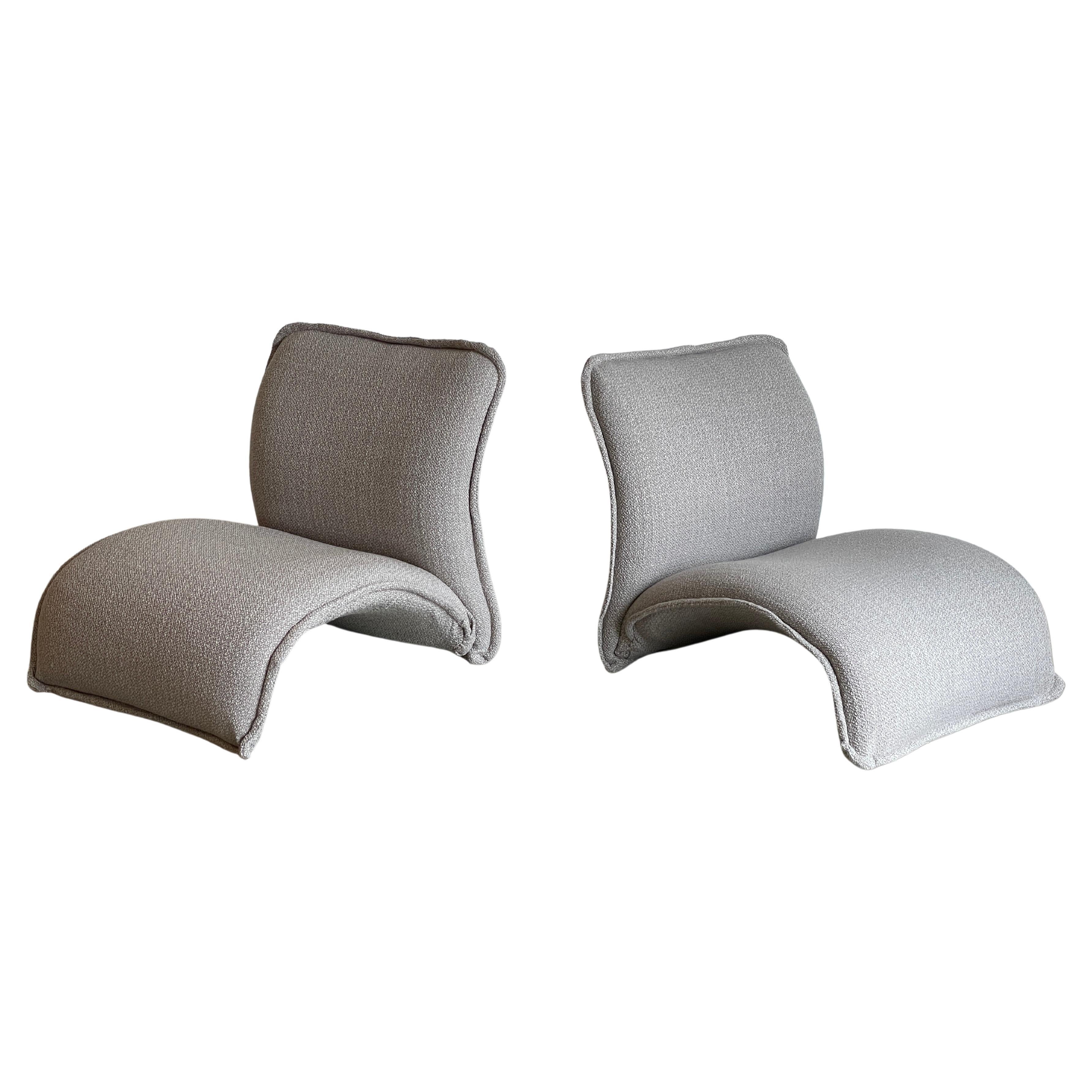 Pair of Newly Upholstered Slipper Chairs