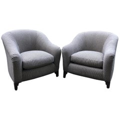 Pair of Newly Upholstered Stunning Donghia Club Chairs
