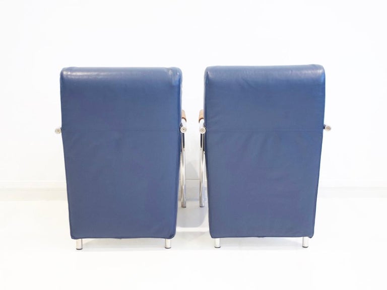 Pair of Niccola Lounge Chairs by Andrea Branzi for Zanotta For Sale 1