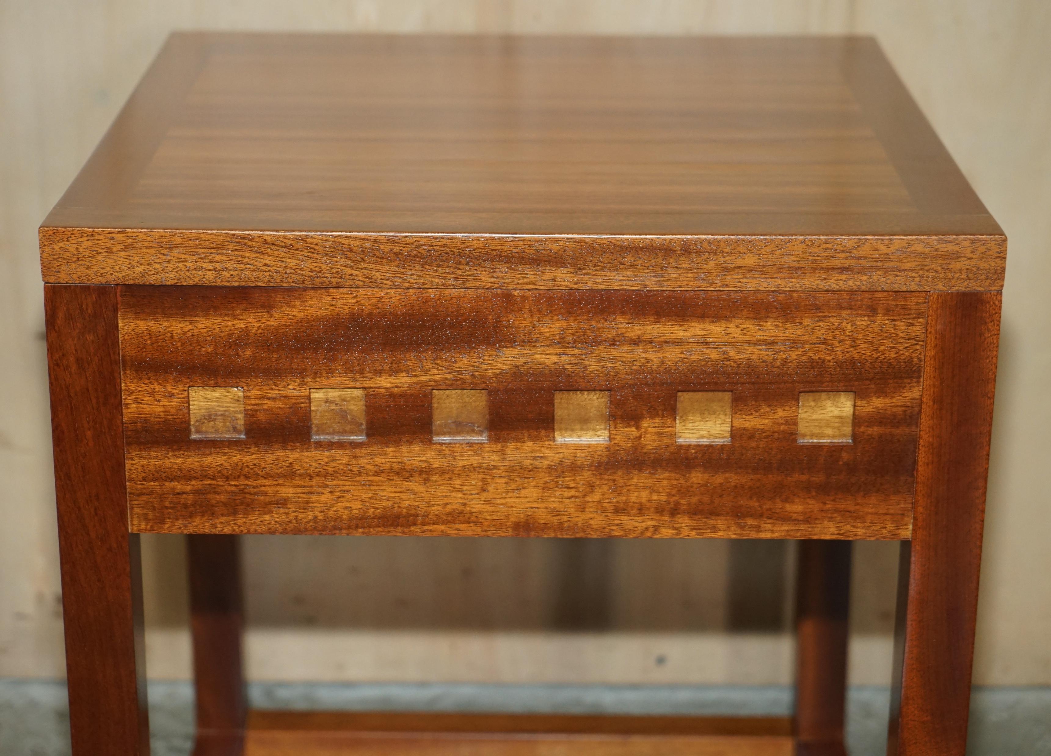 English Pair of Nice Hand Made Cherry and Teak Wood Side Tables x 4 Available in Total For Sale