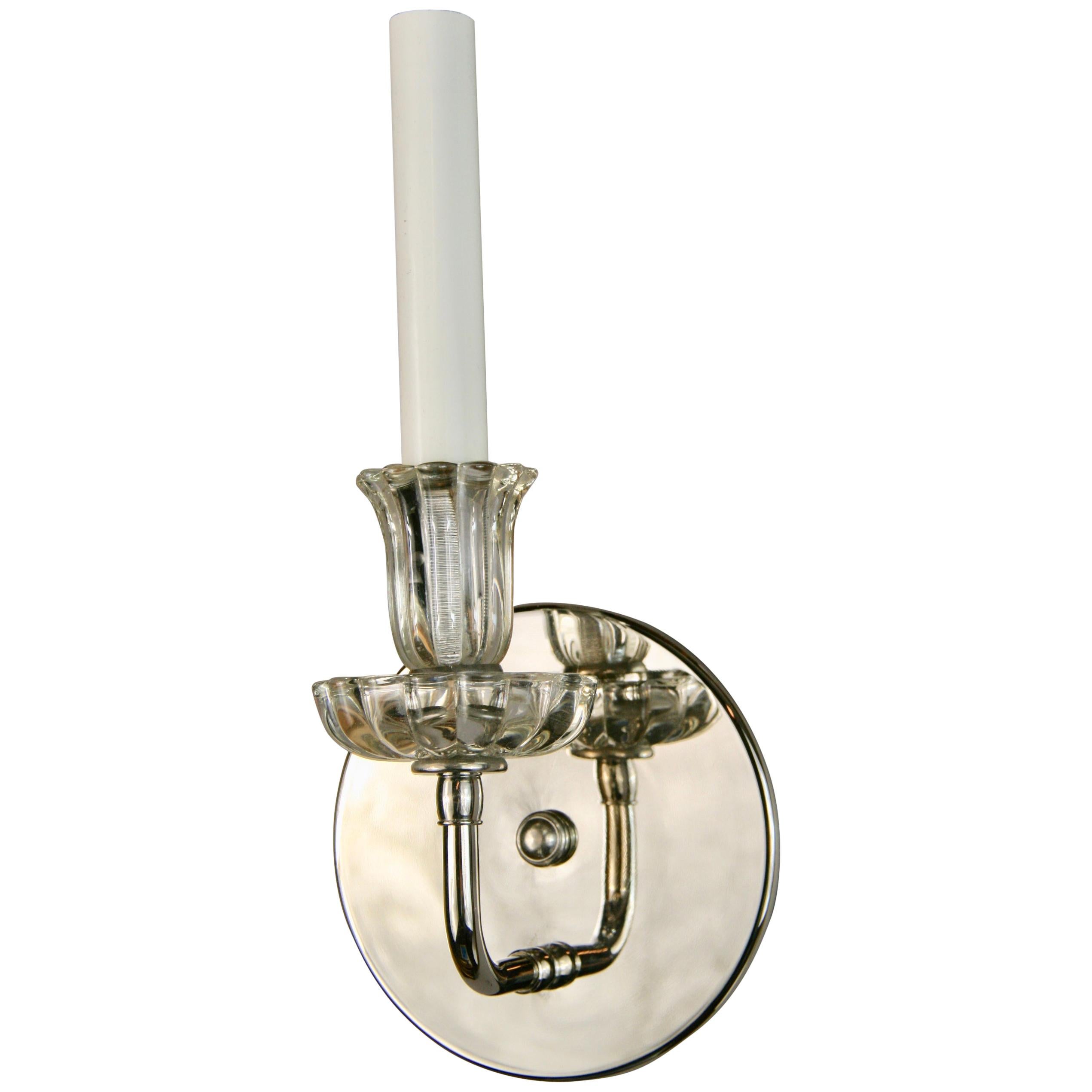 Pair of Tulip Shaped Murano Glass Sconces For Sale at 1stDibs