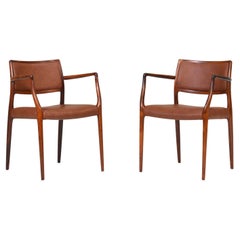 Pair of Niels O. Møller model 65 Dining Chairs - Denmark, 1968