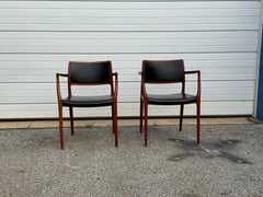 Pair of Niels Otto Møller Model 65 Danish Armchairs for J.L. Møllers Møbelfabrik