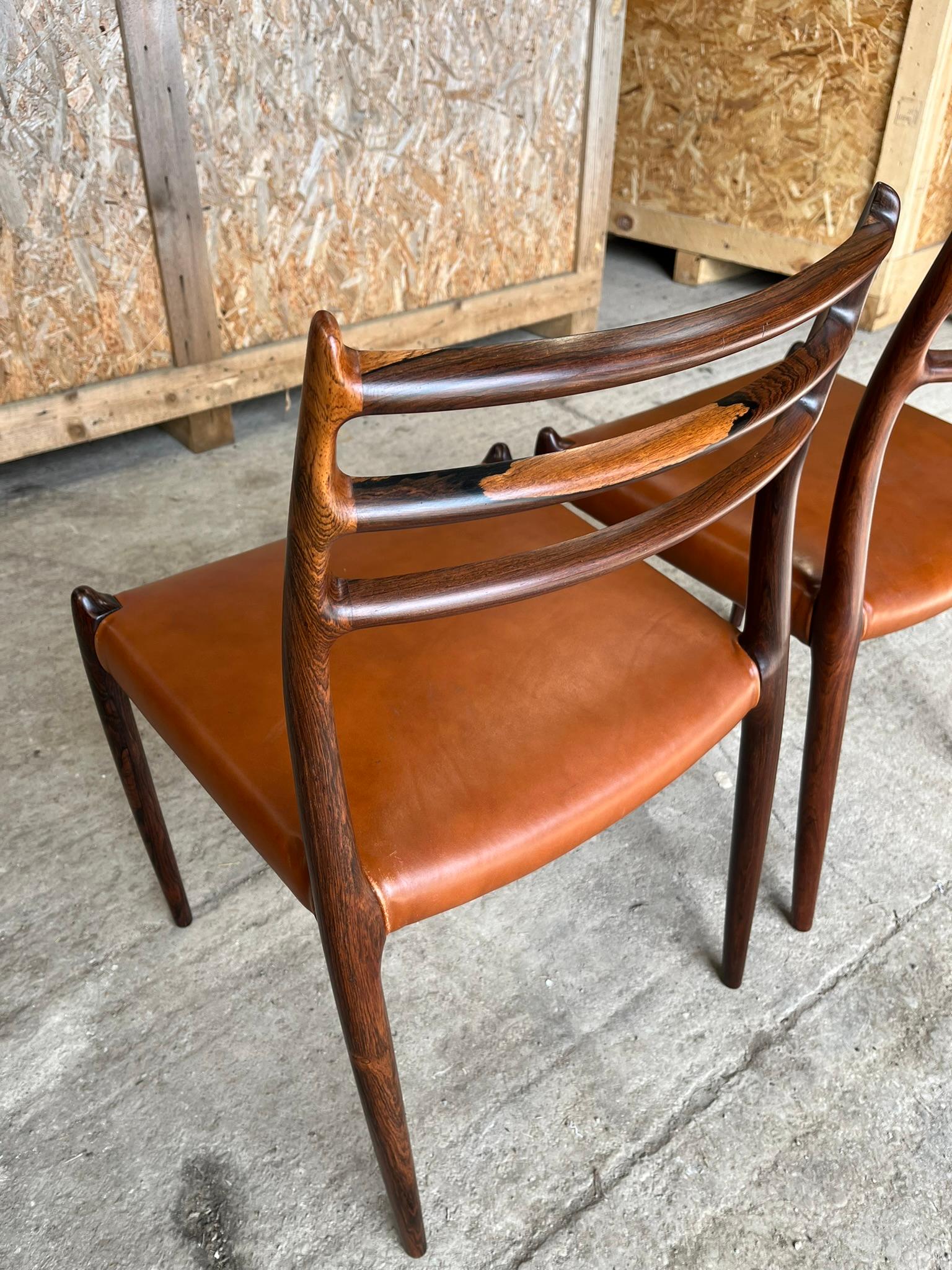 Pair of Niels Otto Moller 1962 Model 78 Dining Chairs 3