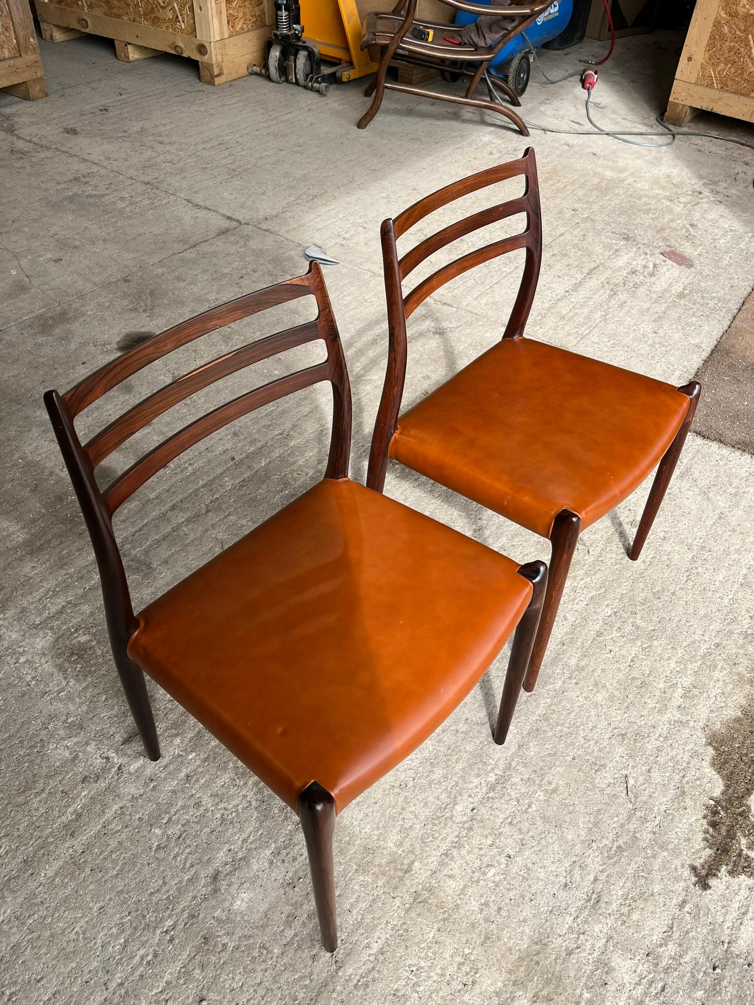 Pair of Niels Otto Moller 1962 Model 78 Dining Chairs 1