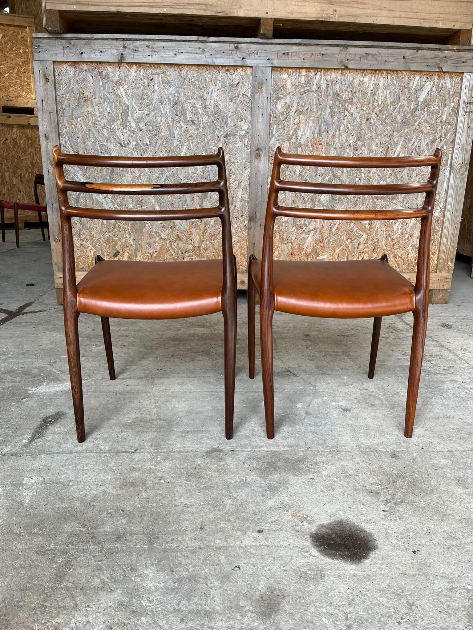 Pair of Niels Otto Moller 1962 Model 78 Dining Chairs 2