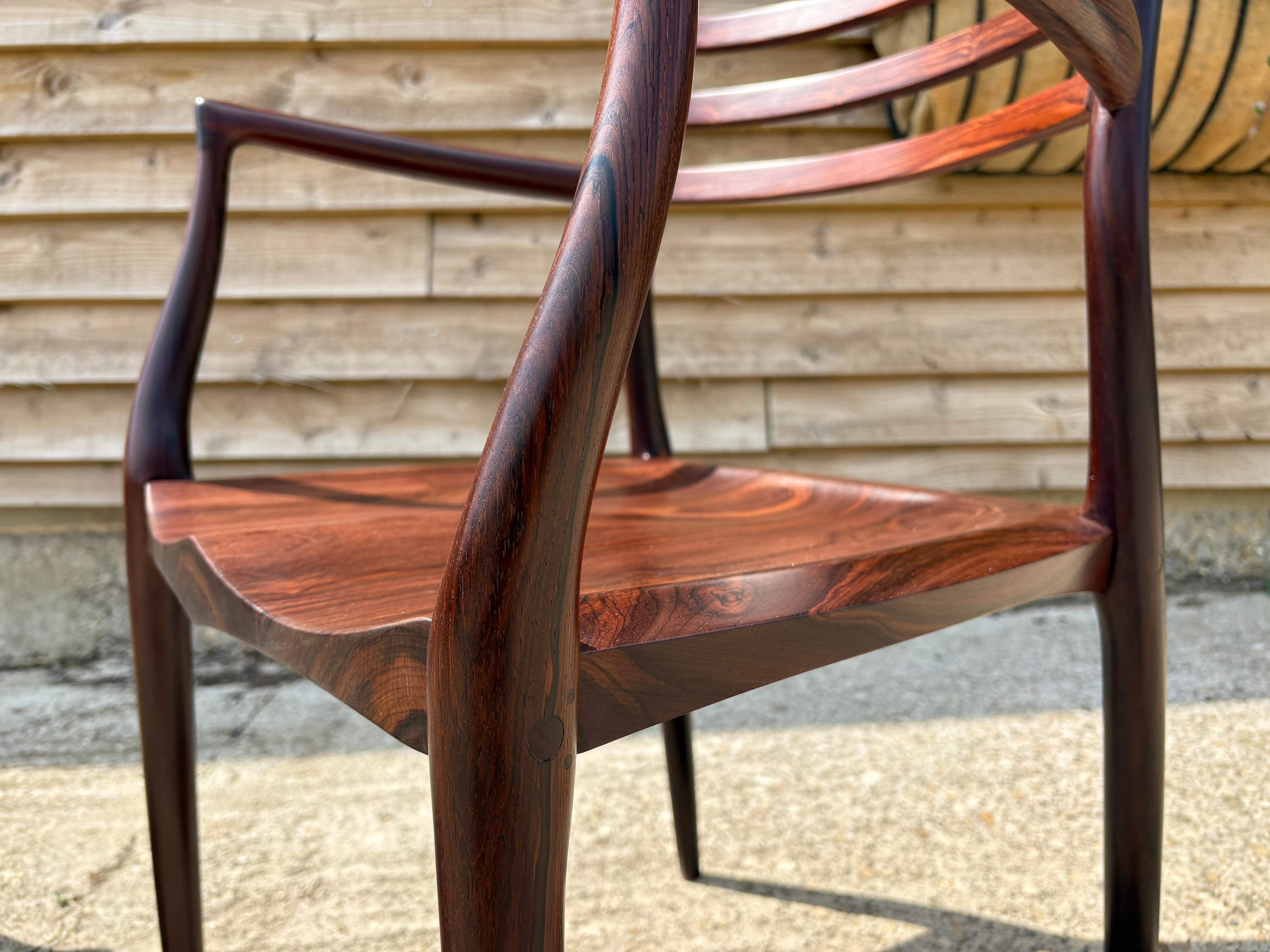 Pair of Niels Otto Moller 50th Anniversary model 62 Chairs For Sale 3