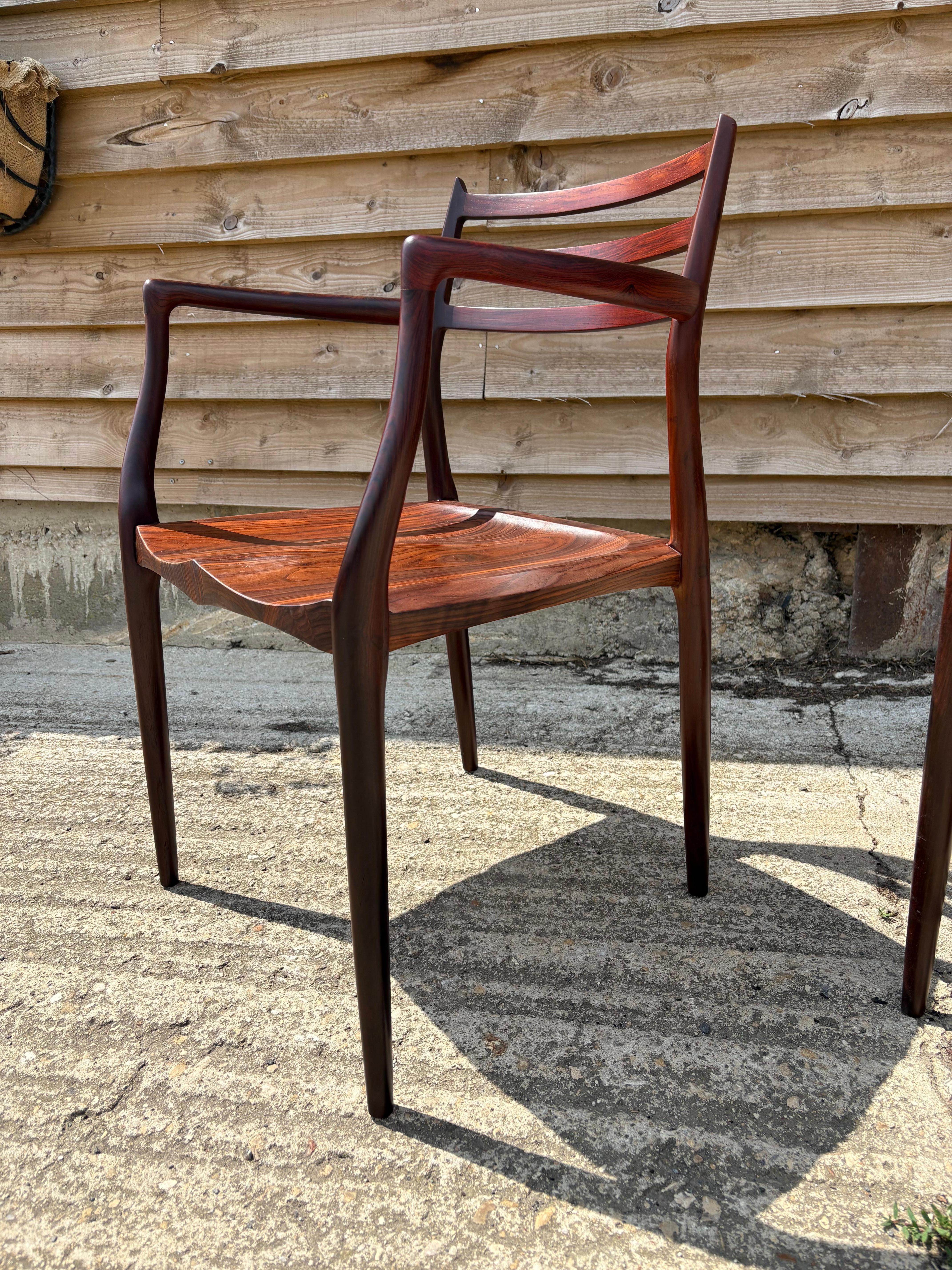 Danish Pair of Niels Otto Moller 50th Anniversary model 62 Chairs For Sale