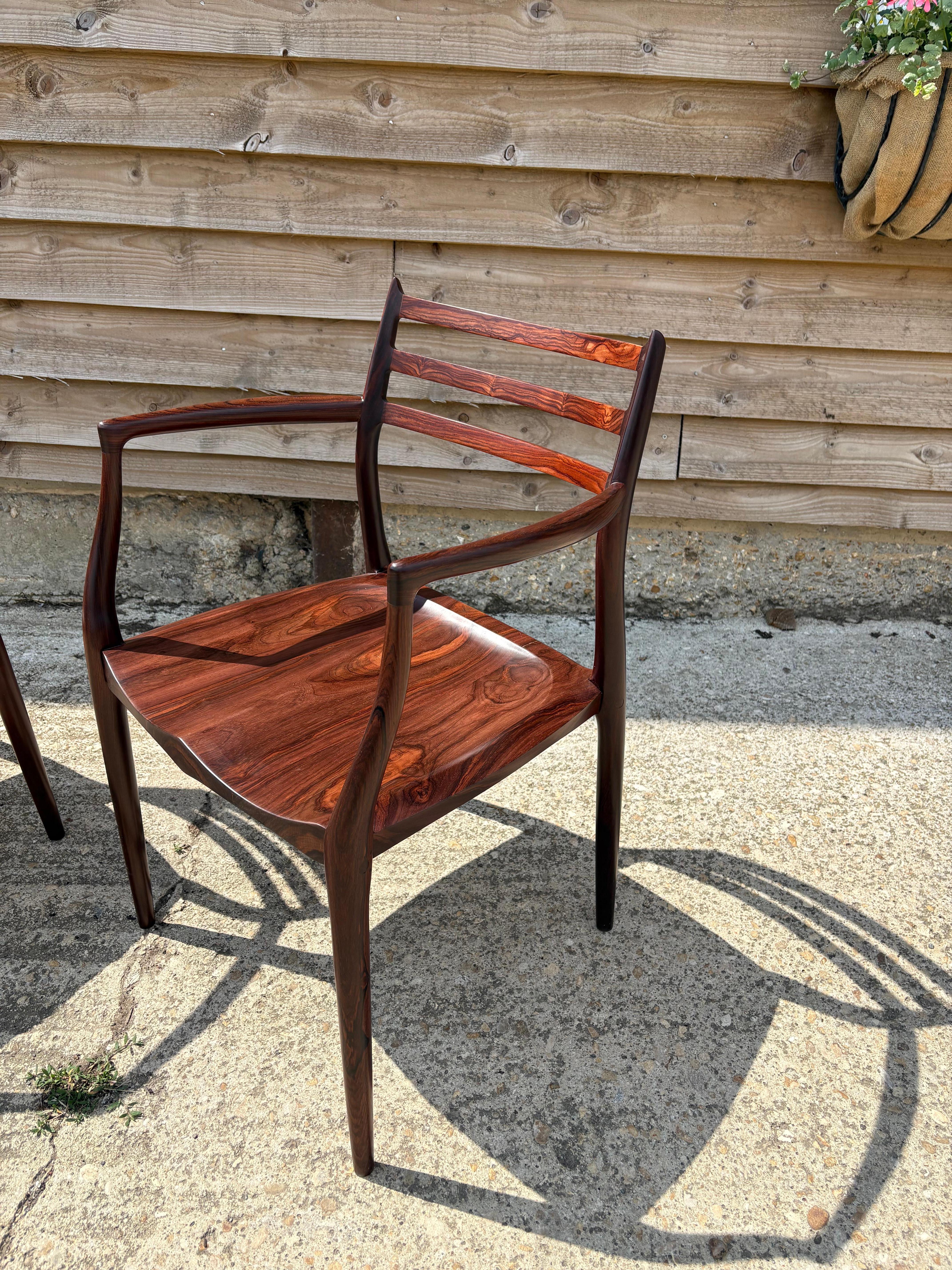 Joinery Pair of Niels Otto Moller 50th Anniversary model 62 Chairs For Sale