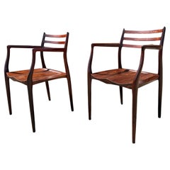 Pair of Niels Otto Moller 50th Anniversary model 62 Chairs