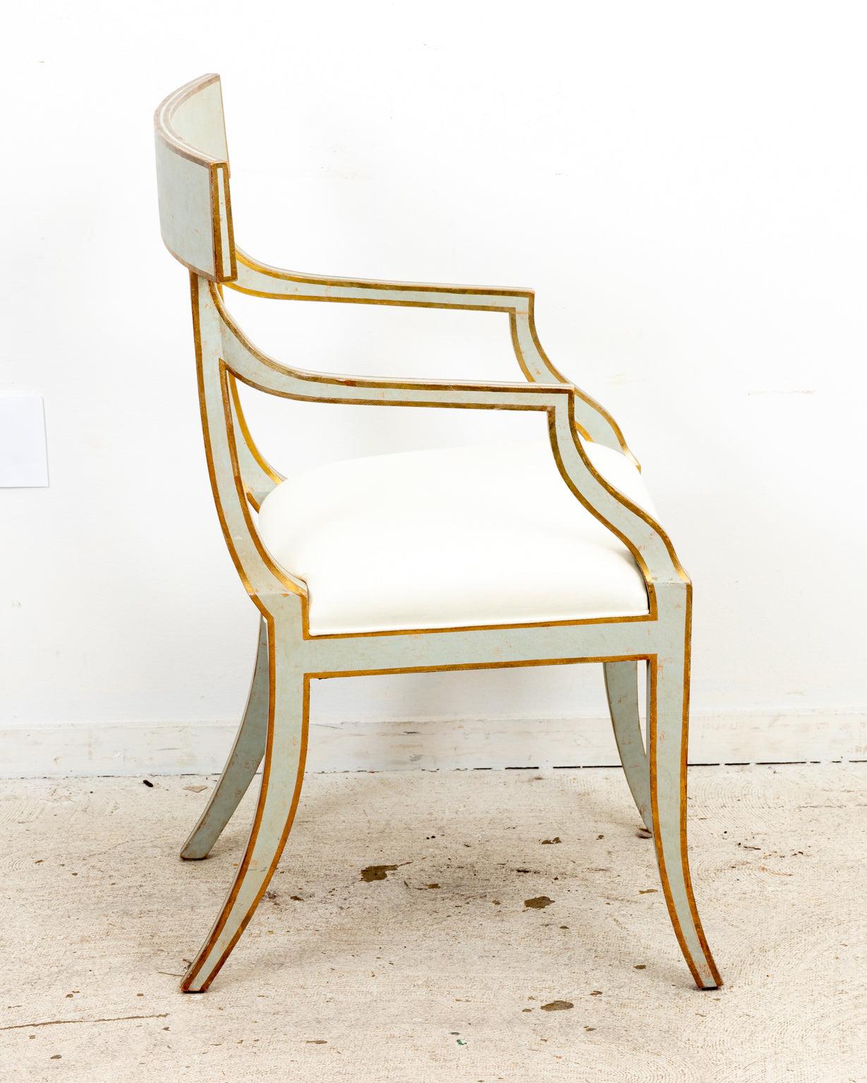 Pair of Niermann Weeks Elgin Major Klismo Armchair In Good Condition For Sale In Stamford, CT