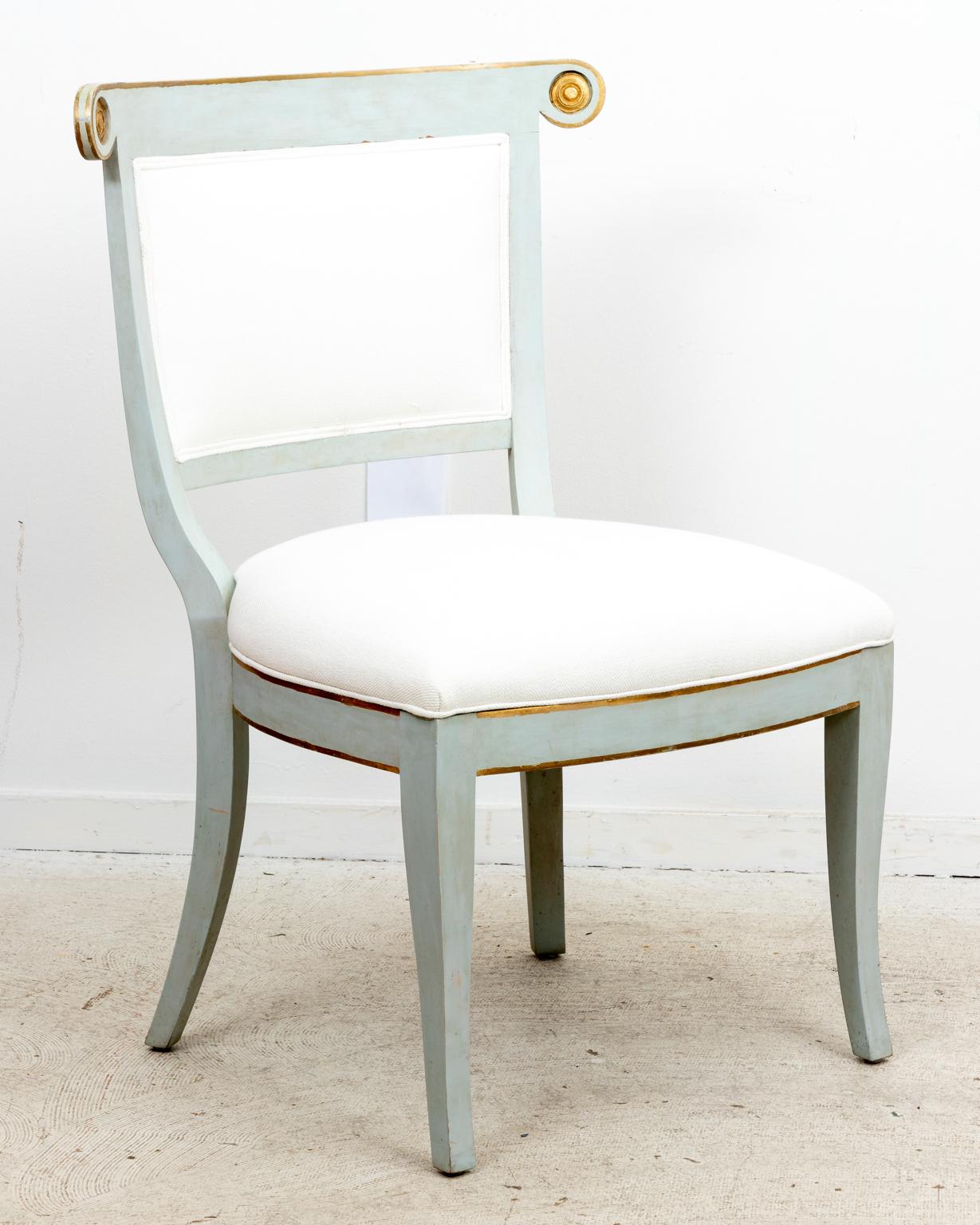 Late 20th Century Pair of Niermann Weeks Gustavian Klismos Chairs