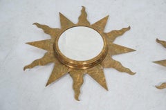 Pair of Niermann Weeks Illuminating Sunburst Wall Mirrors - Large