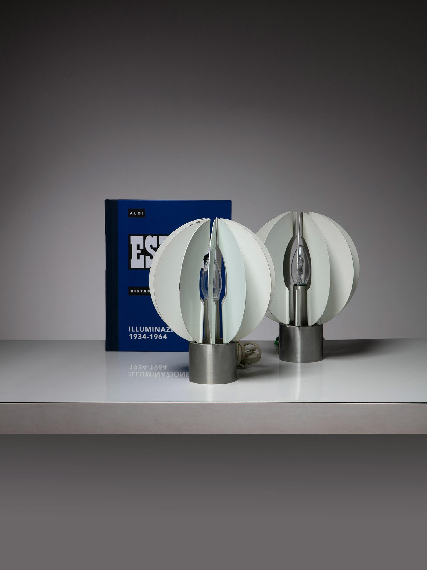 Paire de lampes de table Night Stand Italian 70s en vente 2