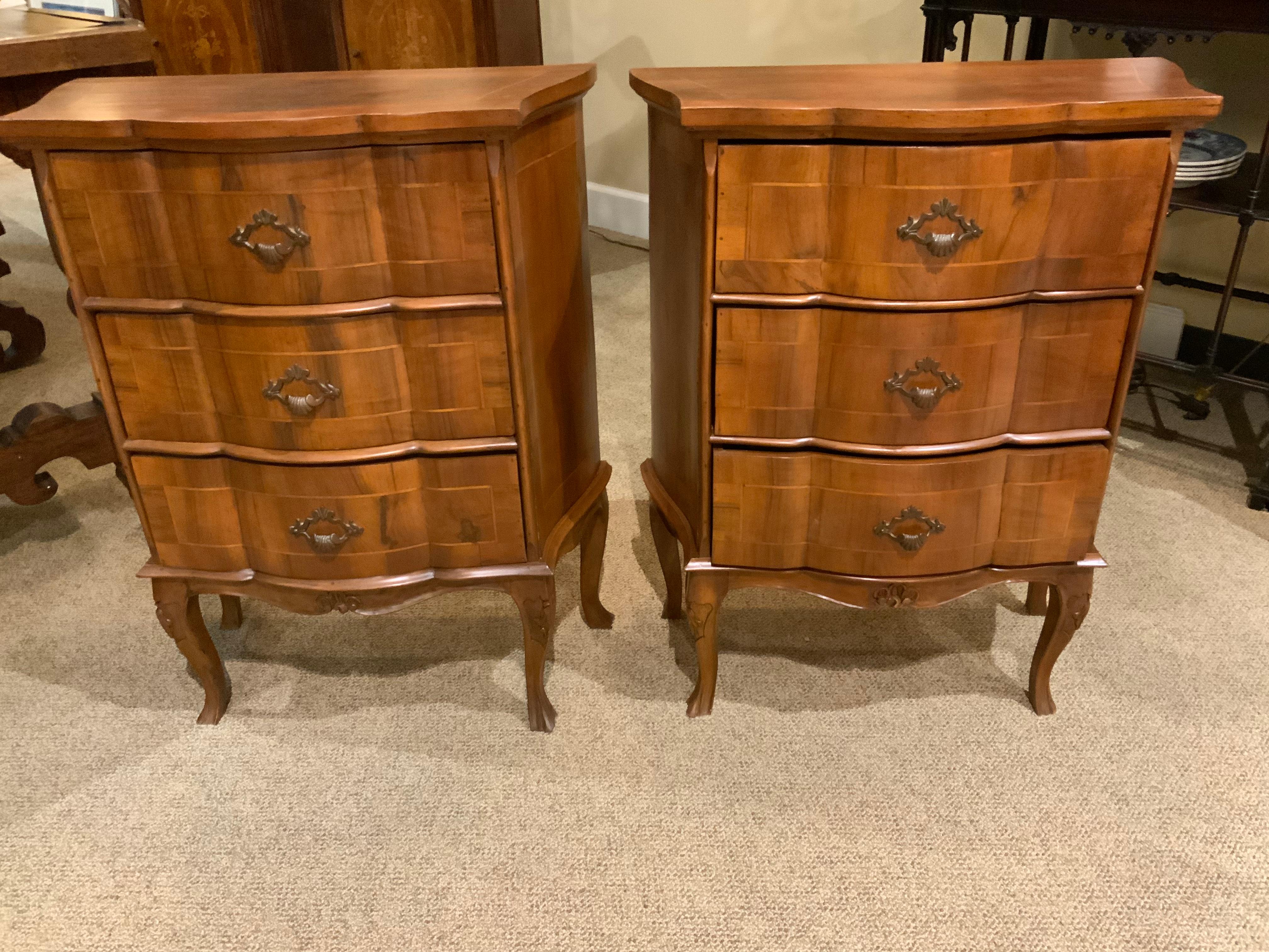 Pair of Night Stands / Bedside Chests, French 3