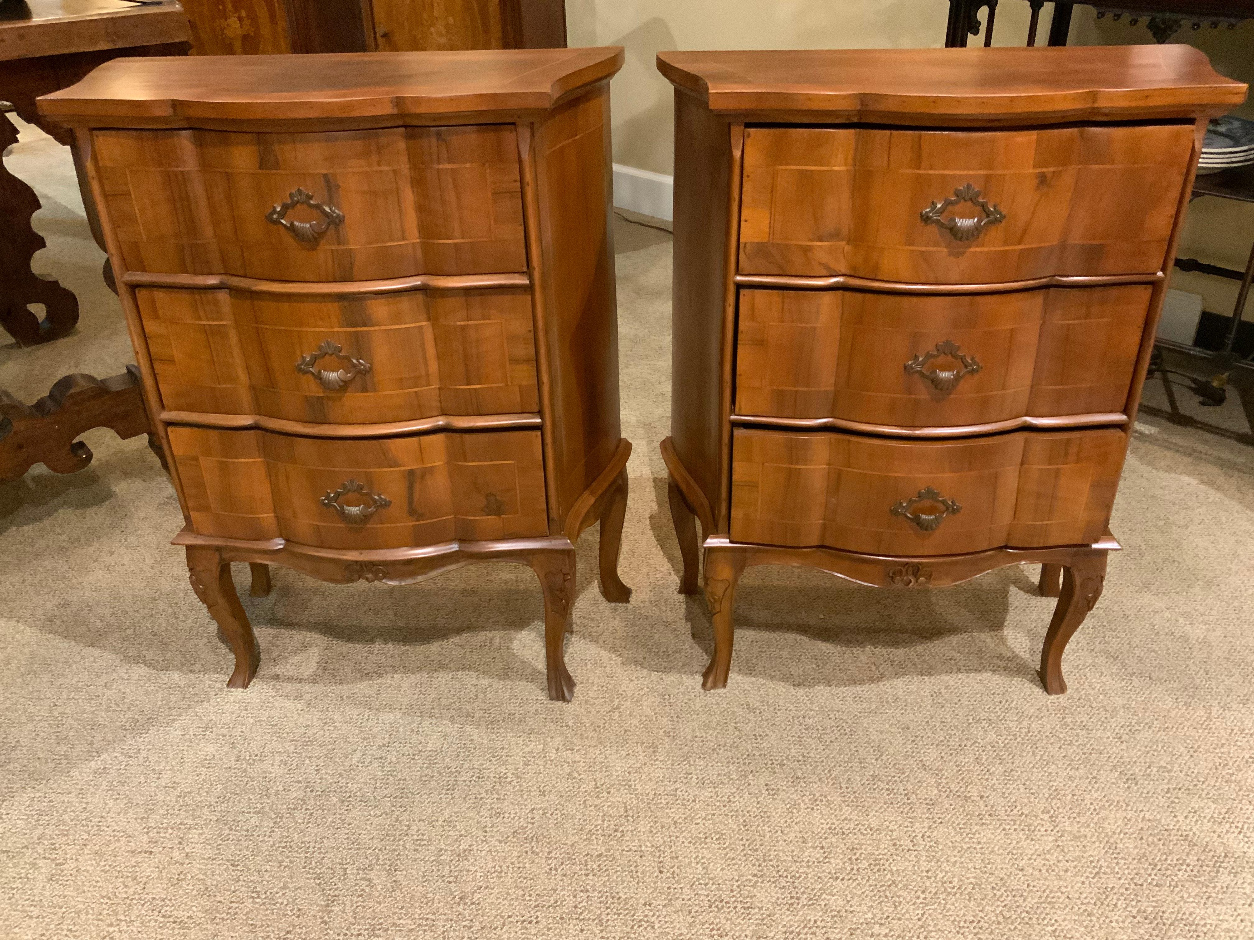 Pair of Night Stands / Bedside Chests, French 4