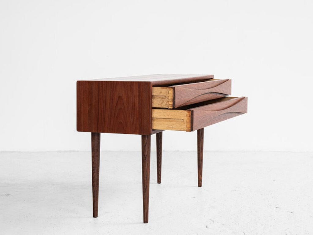 Mid-20th Century Pair of Swedish Modern Rosewood Night Stands by Niels Clausen, 1960's For Sale