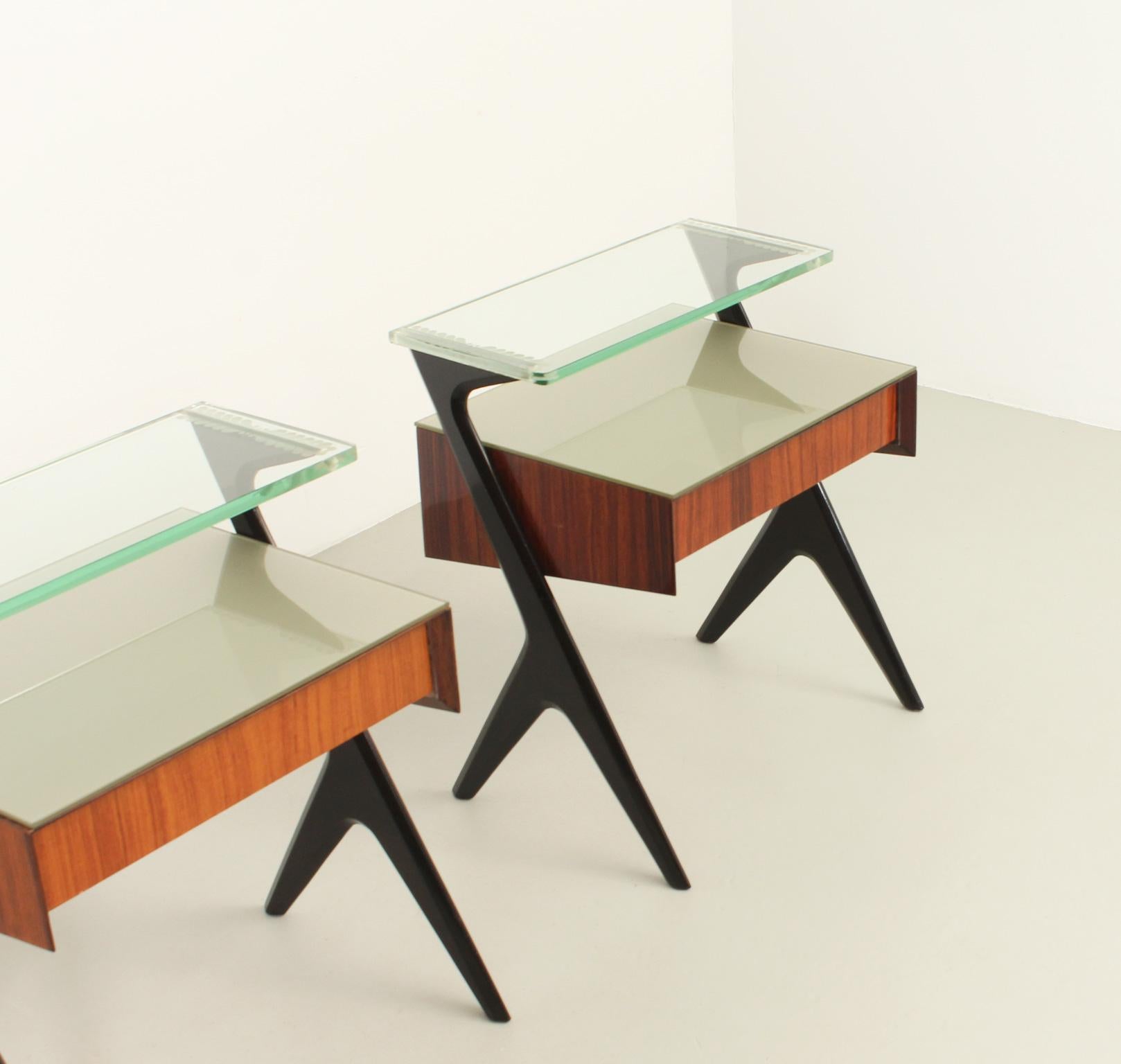 Mid-Century Modern Pair of Night Stands by Vittorio Dassi, Italy, 1950's