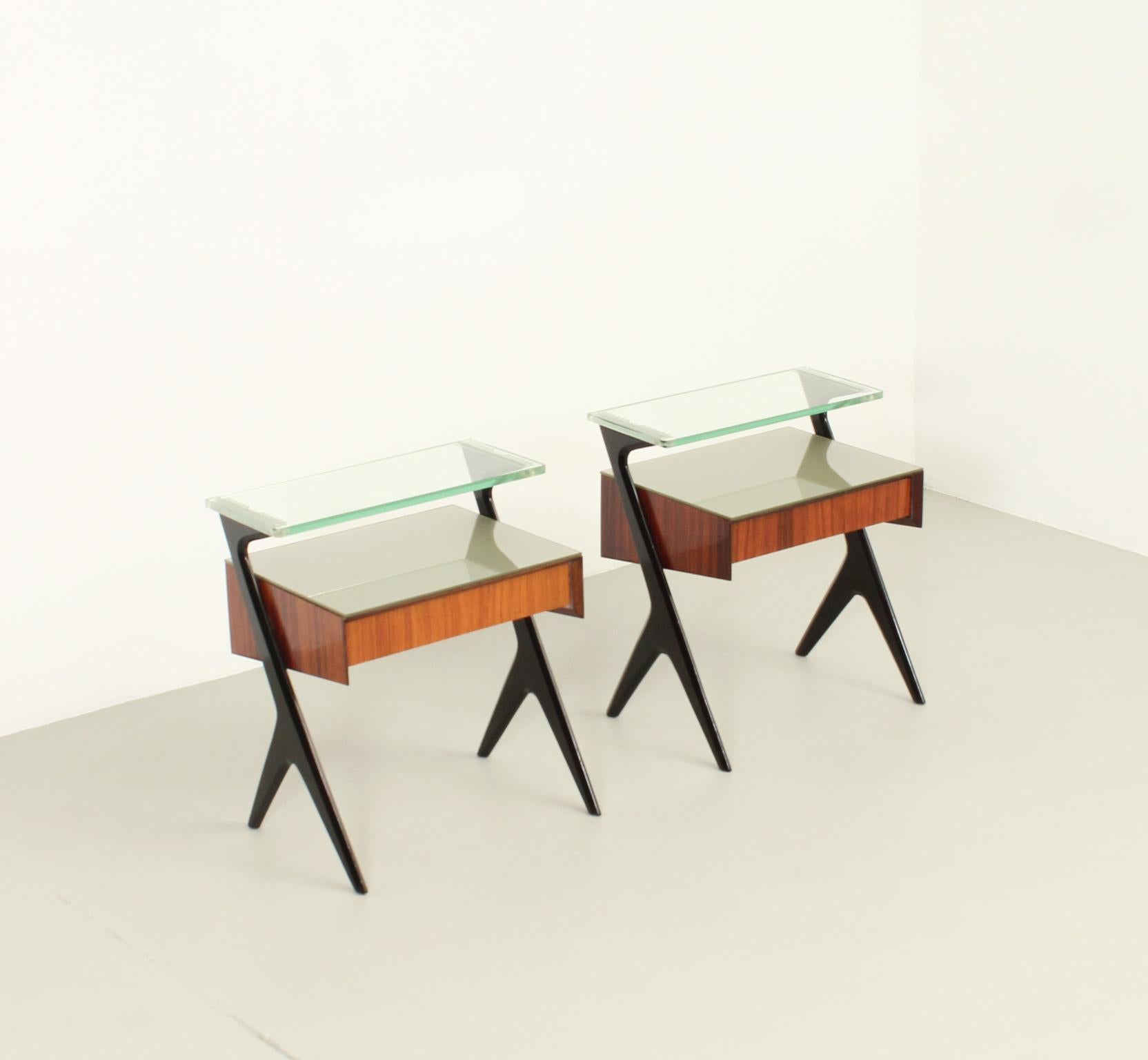 Pair of Night Stands by Vittorio Dassi, Italy, 1950's In Good Condition In Barcelona, ES