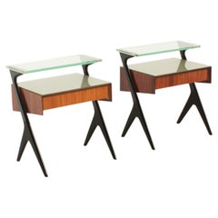 Paire de tables de nuit de Vittorio Dassi, Italie, années 1950