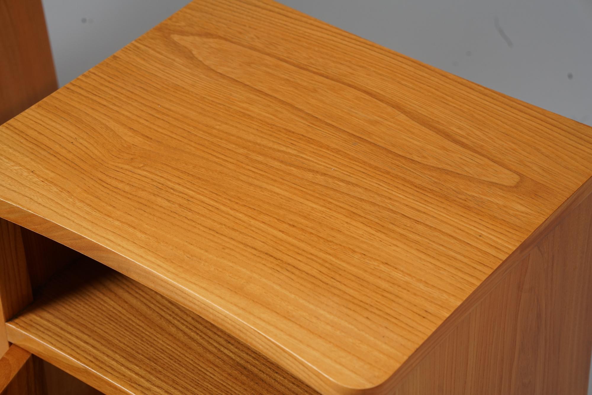 Elm Pair of Night Stands, Carl-Johan Boman, Oy Boman Ab, 1940/1950s