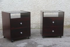 Paar Nachttische Carlo de Carli, 1960 für Sormani Italienisches Design, Palisanderholz