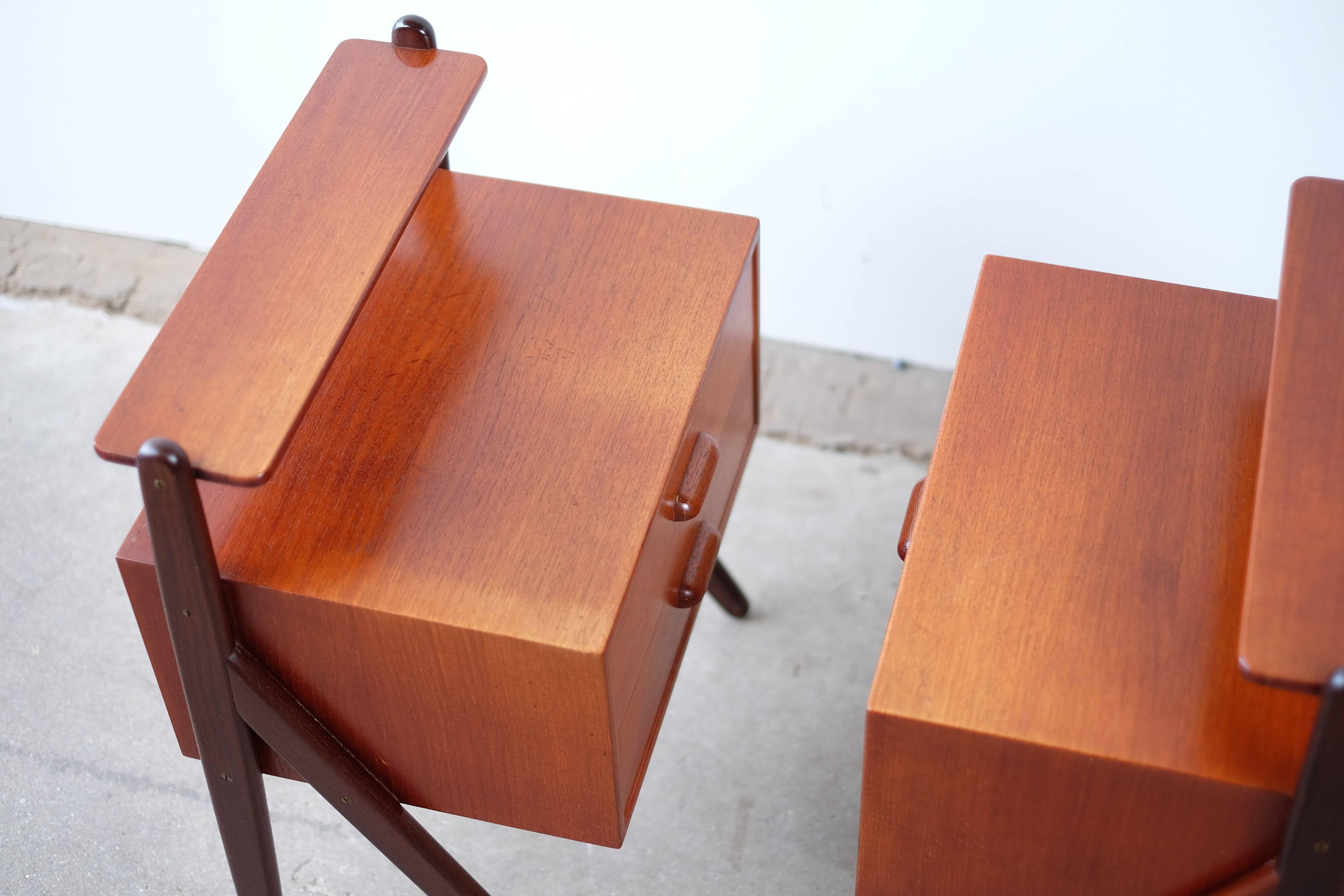 Mid-20th Century Pair of Nightstands in Teak, Manufactured at Ørum Møbelfarbrik, 1960s