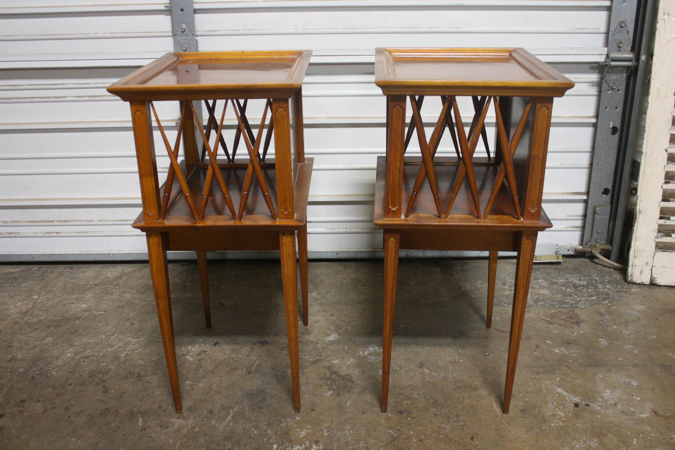 French Pair of Night Stands or Side Tables