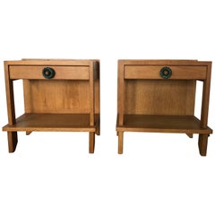 Pair of Nightstand by Guillerme et Chambron