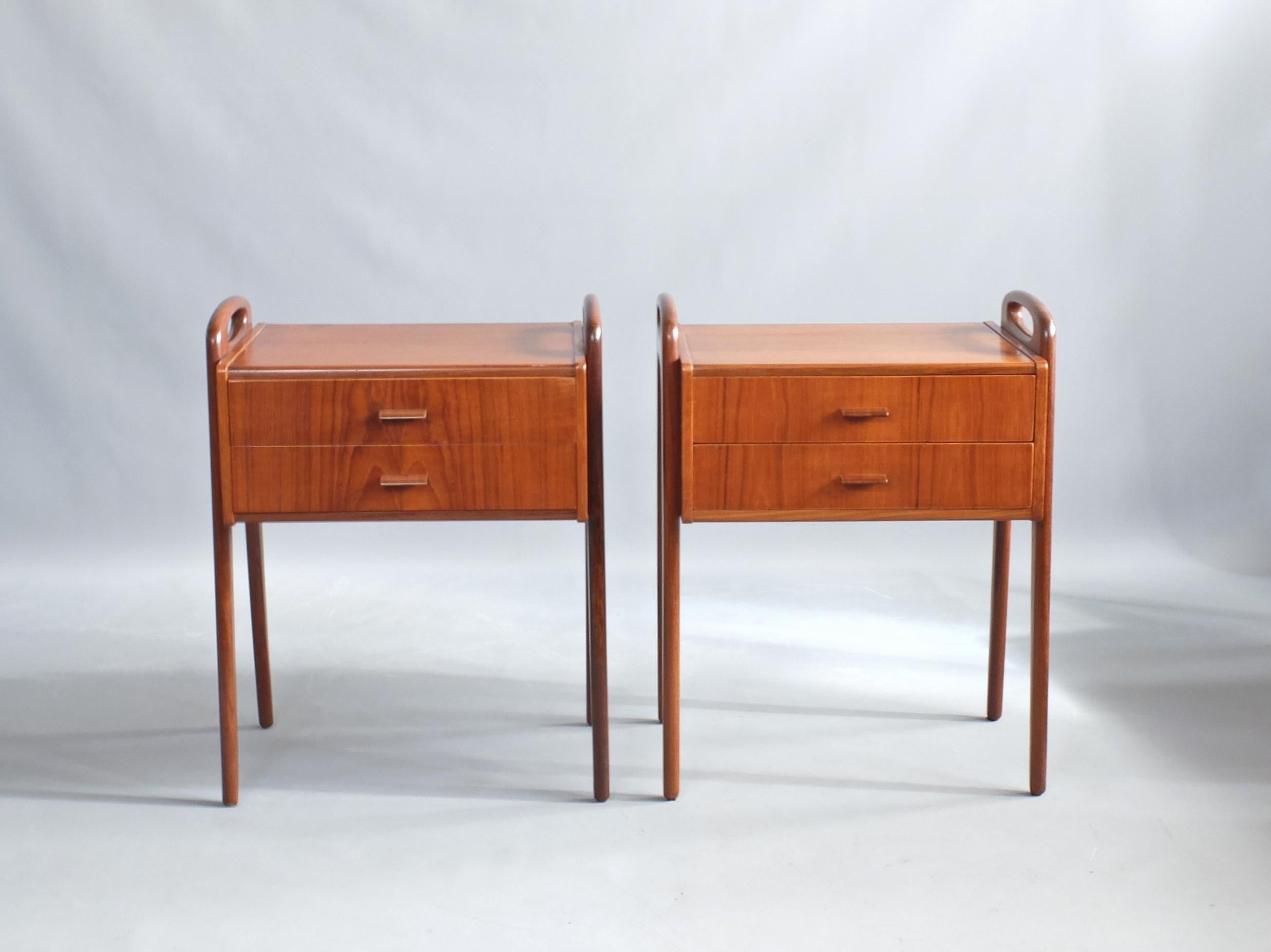 Danish Pair of Nightstands Bedside Tables by Johannes Andersen, Denmark, 1960s