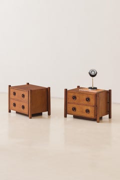 Pair of Nightstands, Brazilian Design by Celina Decorações, Freijó Wood, 1960s